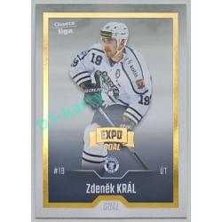 2022/23 Goal Cards Chance Liga 2. série #323 Zdeněk Král Expo Gold 1 of 3