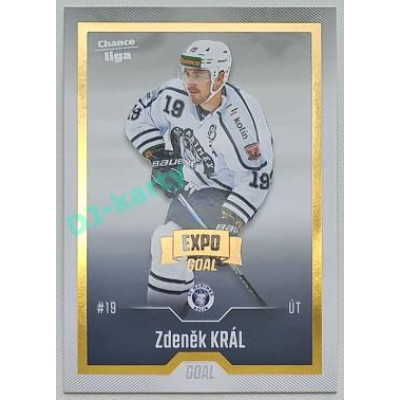 2022/23 Goal Cards Chance Liga 2. série #323 Zdeněk Král Expo Gold 1 of 3