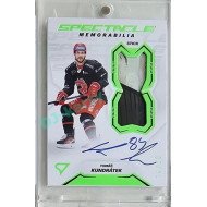 2023/24 Sportzoo ELH 2. serie #SM-TK Tomáš Kundrátek Spectacle Memorabilia Neon Green Auto 14/20