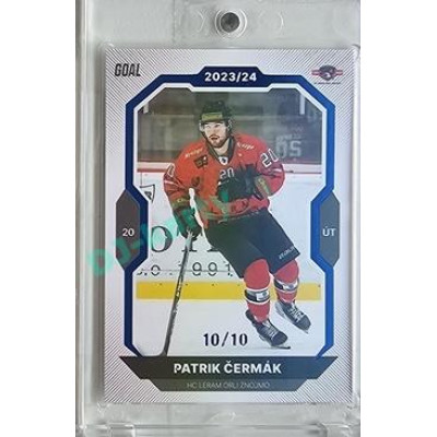 2023/24 Goal cards Chance Liga 2. série #393 Patrik Čermák Blue 10/10