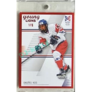2023/24 Legendary Cards Hlinka Gretzky Cup Young Lions #22 Ondřej Kos Frame Red 1/6
