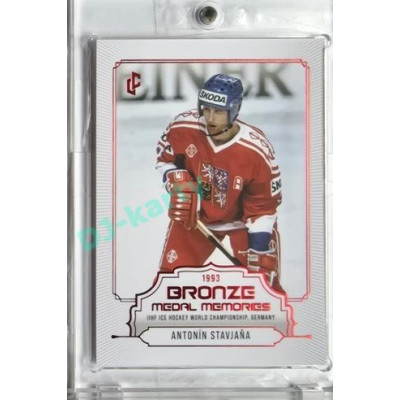2023 LC Bronze Medal Memories 1993 #08 Antonín Stavjaňa Red parallel xx/49