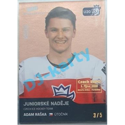 2020 MK reprezentace Adam Raška #76 3/5 Red Czech Expo