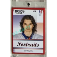 2023/24 Legendary Cards Hlinka Gretzky Cup Young Lions #P-01 Matyáš Mařík Portréty Frame Red 5/6