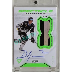 2023/24 Sportzoo ELH 2. serie #SM-OD Ondřej Dlapa Spectacle Memorabilia Neon Green Auto 01/20