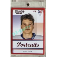 2023/24 Legendary Cards Hlinka Gretzky Cup Young Lions #P-17 Oskar Lisler Portréty Frame Red 5/6