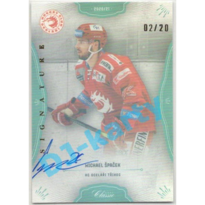 2021/22 OFS The Final Series Michael Špaček #298 07/20 Bonus Signature Rainbow