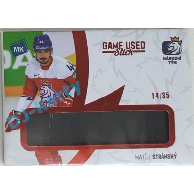 2021 MK reprezentace Matěj Stránský #5 14/35 Game used memorabilia Red