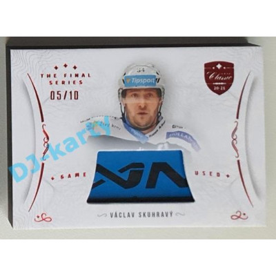 2021/22 OFS The Final Series Václav Skuhravý #STI-SKA 05/10 Game Used Stick Red