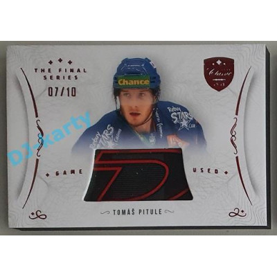 2021/22 OFS The Final Series Tomáš Pitule #STI-PIT 07/10 Game Used Red