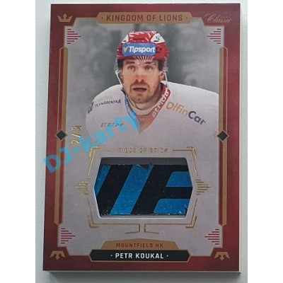2021 OFS Kingdom of Lions Petr Koukal #S20 2/5 Piece of Stick GOLD