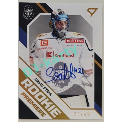 2021/22 Sportzoo TIPSPORT ELH 2. série #RP-33 David Stahl Rookie Premiere Auto 21/49