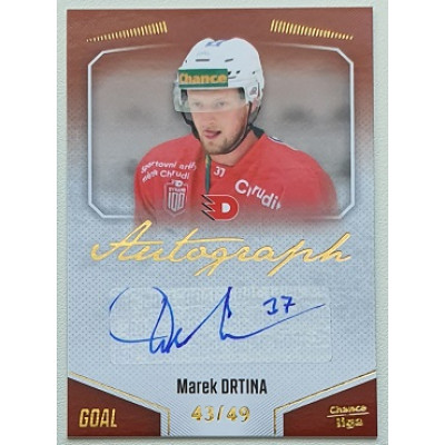 2022/23 Goal Cards Chance Liga 2. série #146 Marek Drtina Autograph xx/49