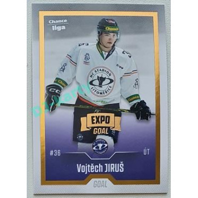 2022/23 Goal Cards Chance Liga 2. série #270 Vojtěch Jiruš Expo Gold 1 of 3