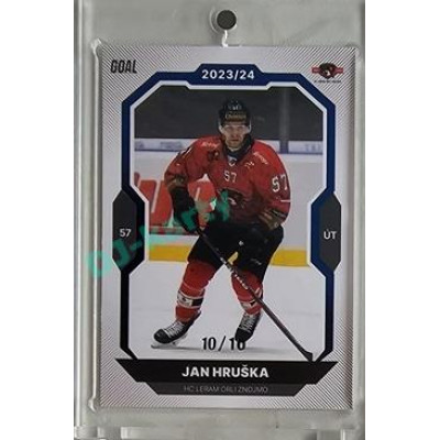 2023/24 Goal cards Chance Liga 2. série #398 Jan Hruška Blue 10/10