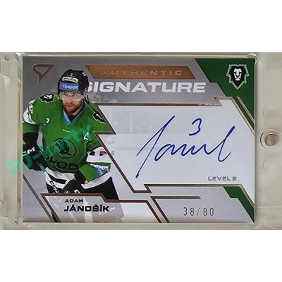 2023/24 Sportzoo ELH 1. série #SL2-AJ Adam Jánošík Authentic Signature Level 2 xx/80