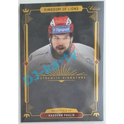 2021 OFS Kingdom of Lions Radovan Pavlík #A21 Authentic Signature PROMO (bez podpisu)
