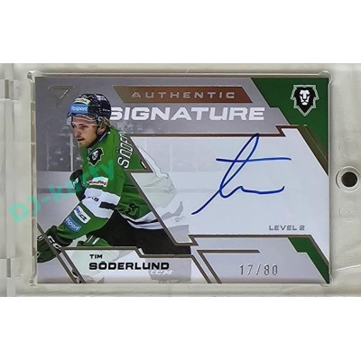 2023/24 Sportzoo ELH 1. série #SL2-TS Tim Söderlund Authentic Signature Level 2 xx/80