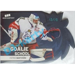 2020 MK reprezentace Patrik Bartošák #5 13/25 Goalie School Die-cut Blue