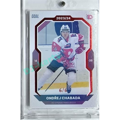 2023/24 Goal cards Chance Liga 1. série #171 Ondřej Chabada Red 6/6
