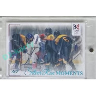 2023/24 Legendary Cards Hlinka Gretzky Cup Young Lions #SRM-30 Curran před bránou zaměstnává Němce Silver Run Moments Ice Water 1/1