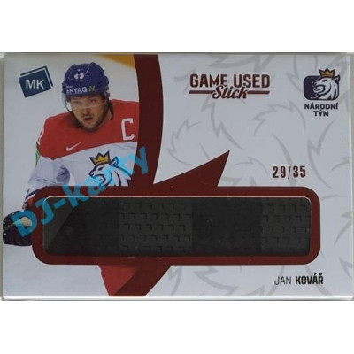 2021 MK reprezentace Jan Kovář #21 29/35 Game used memorabilia Red