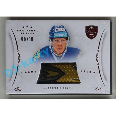 2021/22 OFS The Final Series Robert Říčka #STI-RIO 05/10 Game Used Stick Red