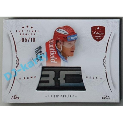 2021/22 OFS The Final Series Filip Pavlík #STI-PAF 05/10 Game Used Stick Red