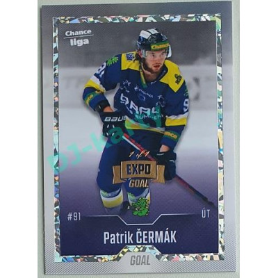 2022/23 Goal Cards Chance Liga 1. série #184 Patrik Čermák Expo Pard. Rainbow ICE 1/1