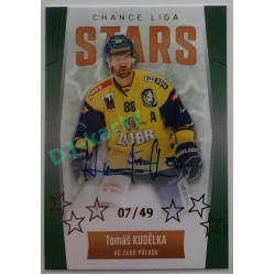 2022/23 Goal Cards Chance Liga 1. série #ST-7 Tomáš Kudělka Chance Liga Stars Autograph 07/49