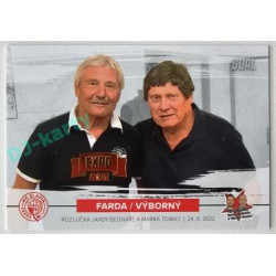 2022 Goal Cards Rozlučka Jardy Bednáře a Marka Tomici #43 Farda / Výborný Expo Gold 1of3