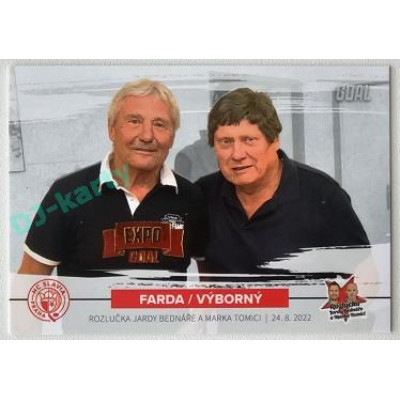 2022 Goal Cards Rozlučka Jardy Bednáře a Marka Tomici #43 Farda / Výborný Expo Gold 1of3