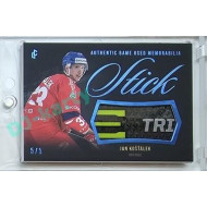 2023/24 LC Expectations Road to Prague #GUM-09 Jan Košťálek Stick Authentic Game Used Memorabilia Blue 5/5