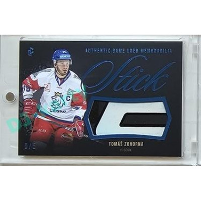2023/24 LC Expectations Road to Prague #GUM-12 Tomáš Zohorna Stick Authentic Game Used Memorabilia Blue 5/5