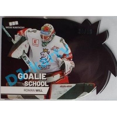 2020 MK reprezentace Roman Will #4 20/25 Goalie School Die-cut Blue