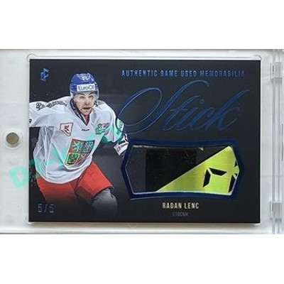 2023/24 LC Expectations Road to Prague #GUM-14 Radan Lenc Stick Authentic Game Used Memorabilia Blue 5/5