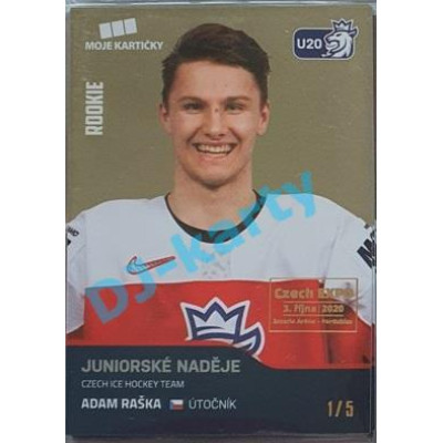 2020 MK reprezentace Adam Raška #76 1/5 Gold Czech Expo