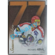 2017/18 OFS Richard Král #SL-6 X/99 Statistic Die Cut