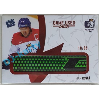 2021 MK reprezentace Jan Kovář #21 10/35 Game used memorabilia Red
