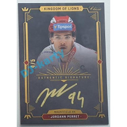 2021 OFS Kingdom of Lions Jordann Perret #A20 4/5 Authentic Signature GOLD