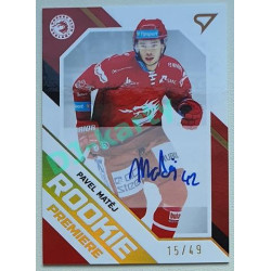 2021/22 Sportzoo TIPSPORT ELH 2. série #RP-11 Pavel Matěj Rookie Premiere Auto 15/49