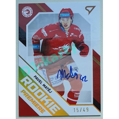 2021/22 Sportzoo TIPSPORT ELH 2. série #RP-11 Pavel Matěj Rookie Premiere Auto 15/49