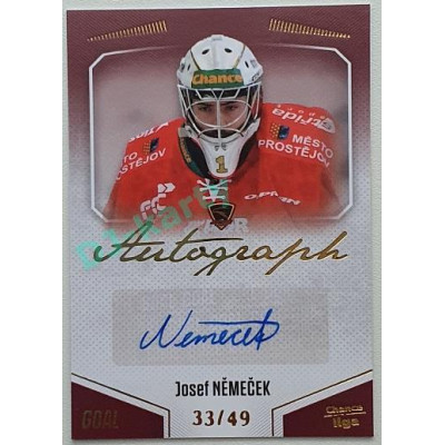 2022/23 Goal Cards Chance Liga 1. série #A-19 Josef Němeček Autograph 33/49