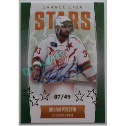 2022/23 Goal Cards Chance Liga 1. série #ST-8 Michal Poletín Chance Liga Stars Autograph 07/49
