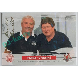 2022/23 Goal Cards Chance Liga 1. série #43 Farda / Výborný Rozlučka Slavia Parallel 09/19
