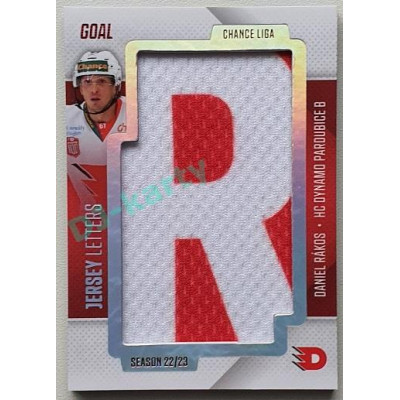 2022/23 Goal Cards Chance Liga 1. série #JL-17 Daniel Rákos Jersey Letters 1/5