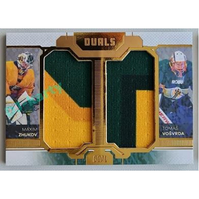 2022/23 Goal Cards Chance Liga Update #D-02 M. Zhukov / T. Vošvrda Duals Jersey Gold 08/10