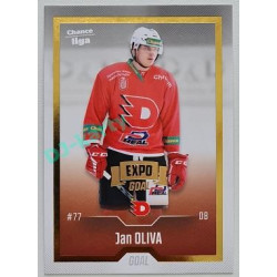 2022/23 Goal Cards Chance Liga 2. série #347 Jan Oliva Expo Gold 1 of 3