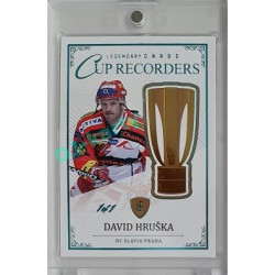 2023 Legendary Cards REKORDY ČESKÉ EXTRALIGY #CR-13 David Hruška Cup Recorders Turquoise 1/1