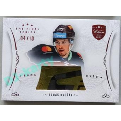 2021/22 OFS The Final Series Tomáš Dvořák #STI-DVT 04/10 Game Used Stick Red